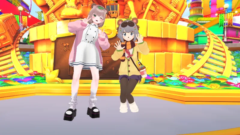 ぽんぽこさんとツーショ